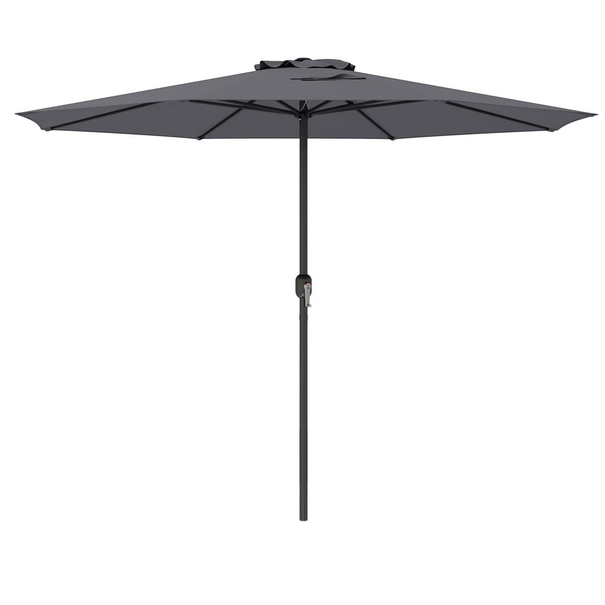 Photos - Parasol Costway 12-foot Patio Umbrella with Crank Handle - Market Umbrella-Gray HCST05943