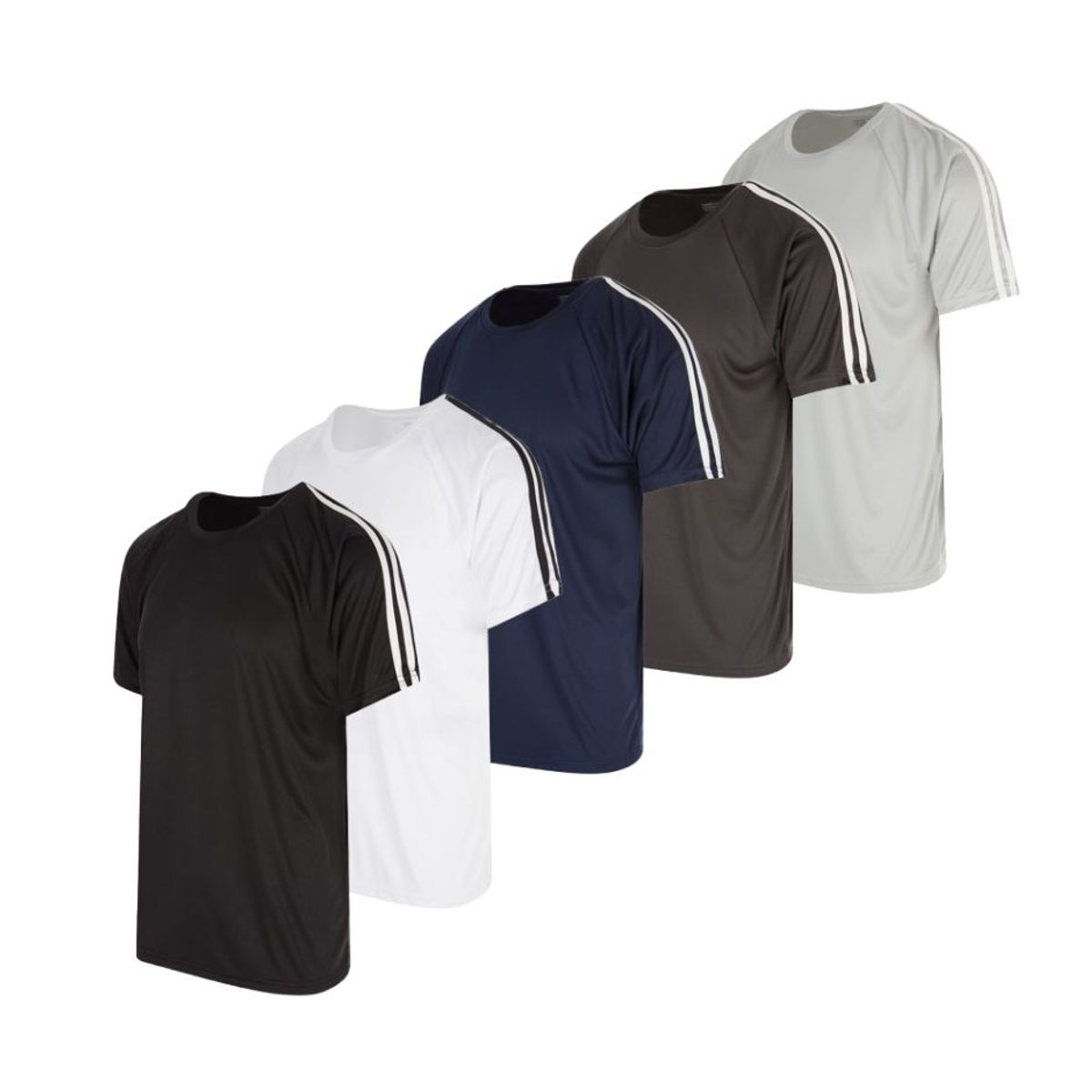 Men's Active Athletic Performance T-Shirt (5-Pack) - Set 3- Small