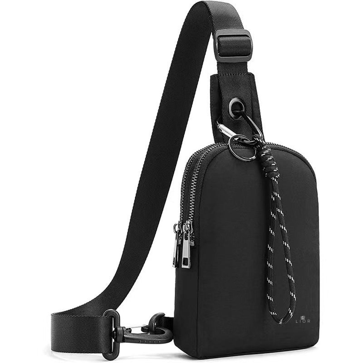 Lior Unisex Multifunctional Outdoor Sports Sling Bag - Black