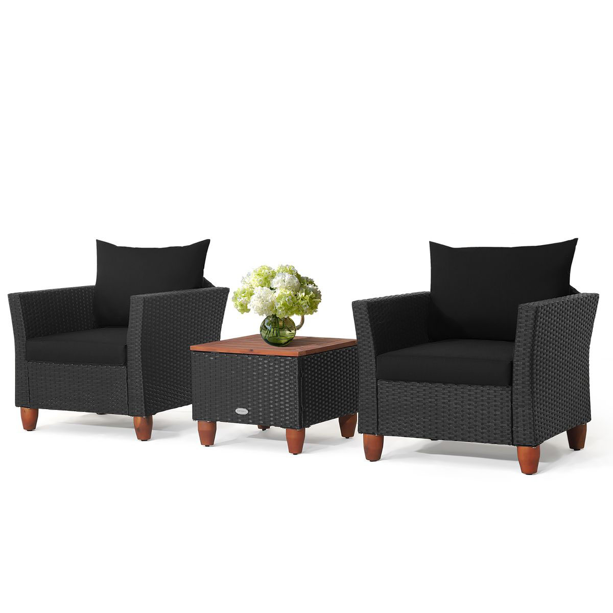3-Piece Outdoor Patio Rattan Furniture Set - Rattan Furniture Set DK