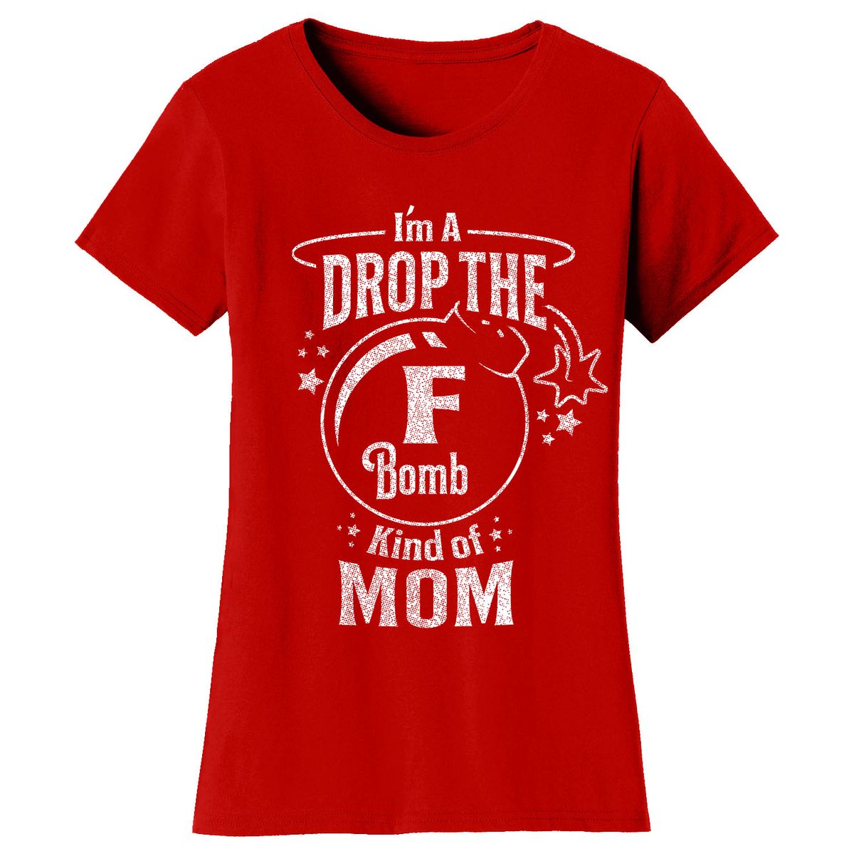 Women’s Mom Humor T-Shirt - Bomb - Red / 2XL