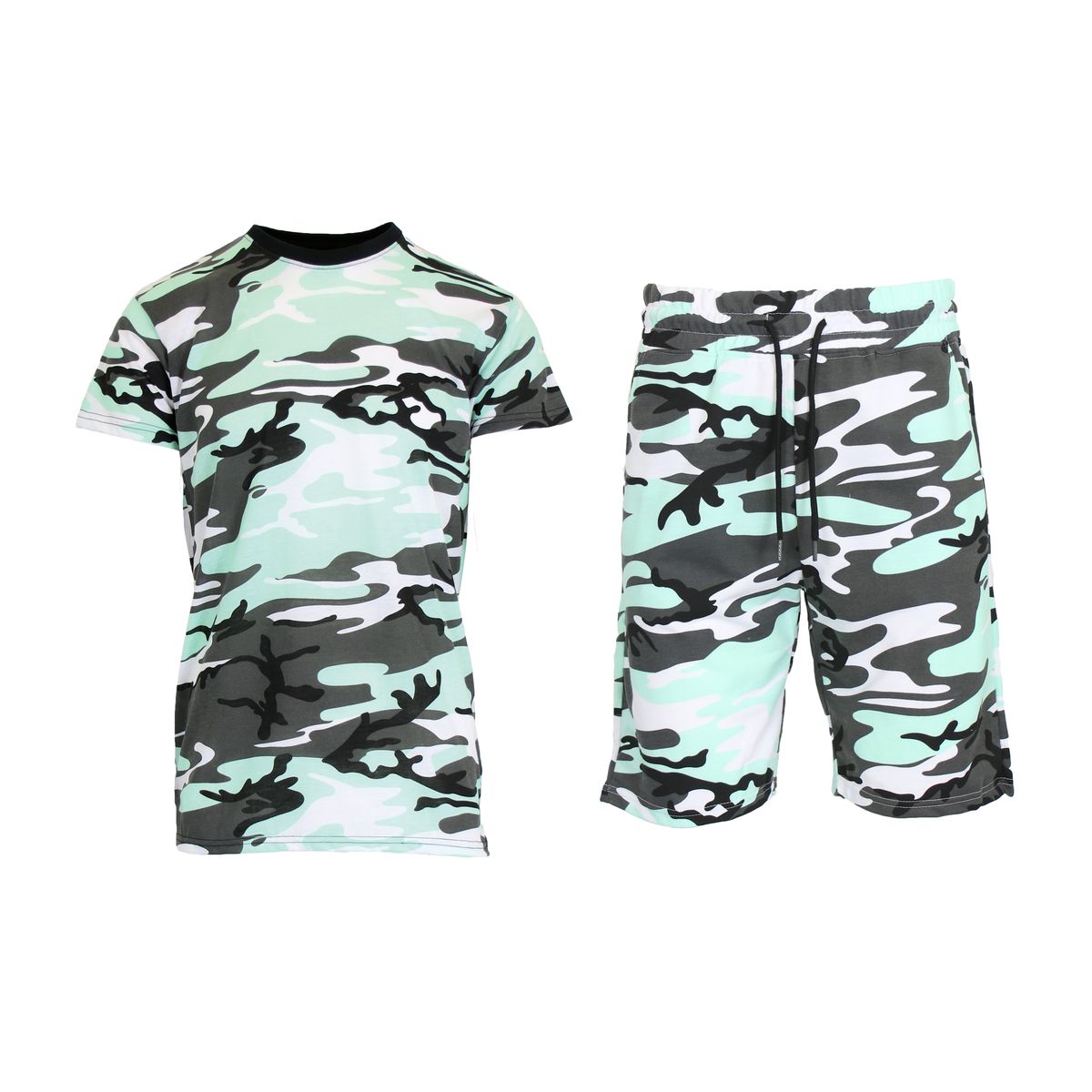Men’s 2-Piece Slim Fit Camo T-Shirt & Shorts Set - MCMO-02 - MPS-670 - MT - S