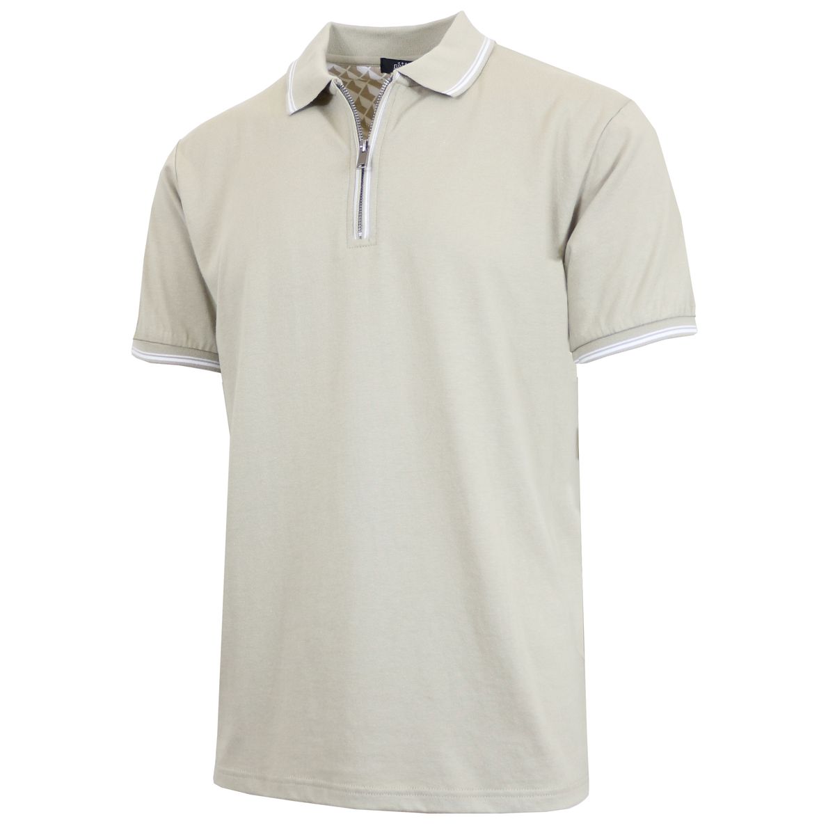 Men’s Modern Fit Polo Shirt with Zip Placket - MSPO-80 - KK - S