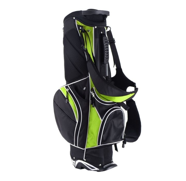 Pocketed 6-Way Divider Standing Golf Bag - Green