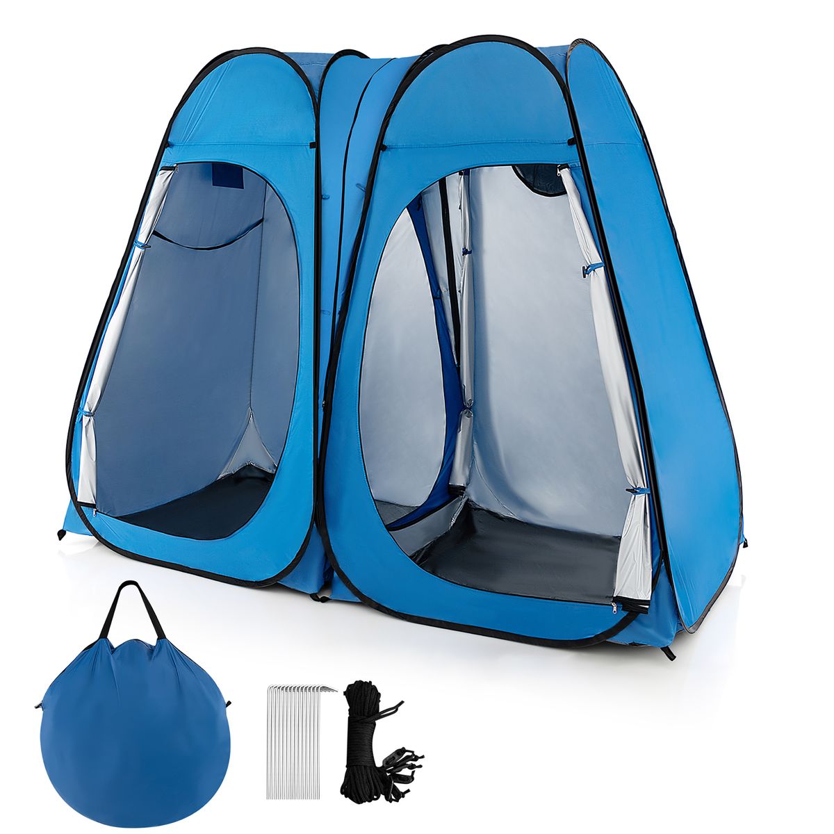 7.5-Foot Oversized Pop-up Privacy Shower Tent with Storage Pocket - Shower Privacy Tent NY