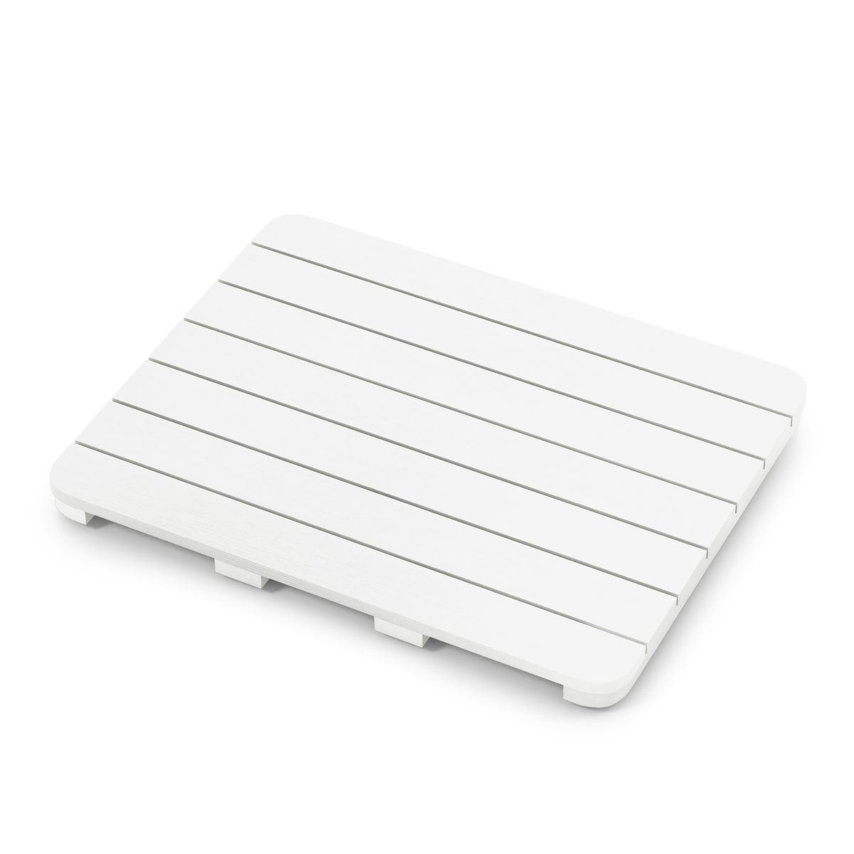 Photos - Bath Mat Costway Slatted HIPS Spa Shower Mat - -White BA8031WH 