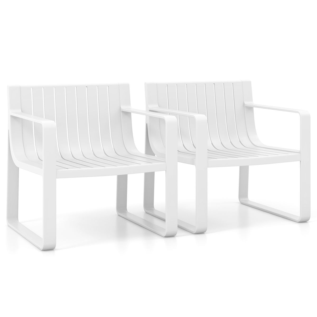 Photos - Garden Furniture Costway Plastic Outdoor Patio Armchairs - Patio Chairs Set-2 HCST05780 (Set of 2 or 4)