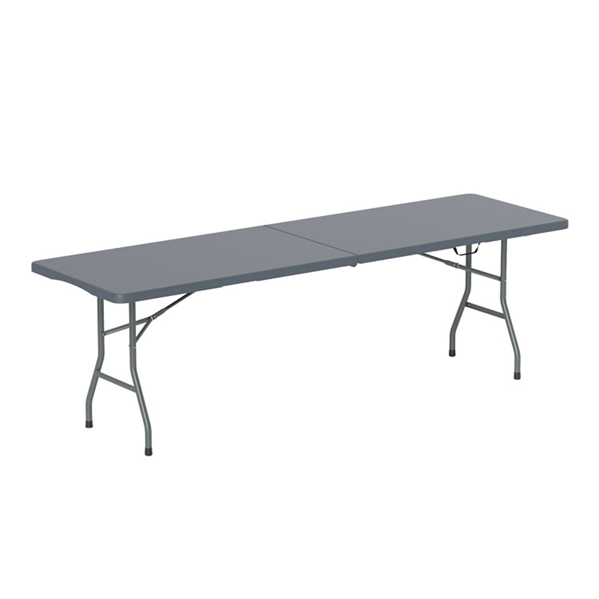 Photos - Dining Table Costway 8-Foot Portable Folding Table with HDPE Tabletop - Folding Table-Gray HCST05010 