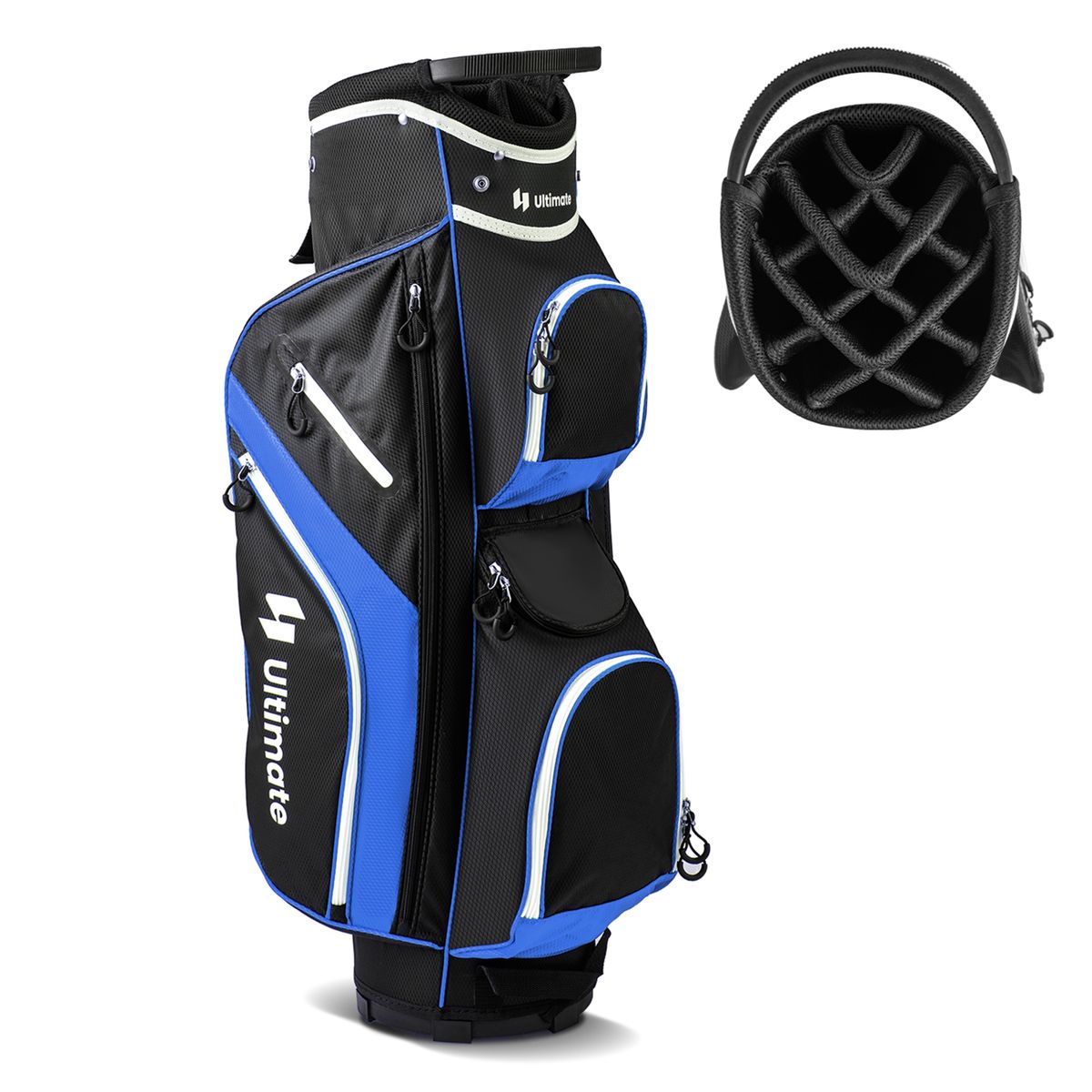 Golf Cart Bag with 14 Way Top Dividers - Golf Cart Bag -bl