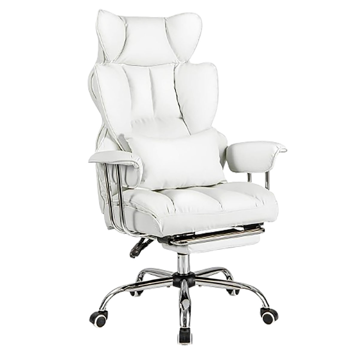 Photos - Computer Chair Costway Executive Office Desk Chair with Footrest - Office Chair -wh HCST01774 