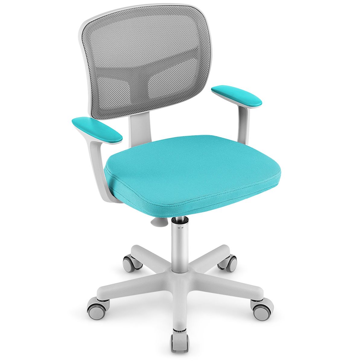 Photos - Chair Costway Kids' Adjustable Desk with 5 Rolling Universal Casters - Kids Desk -Green HY10040GN