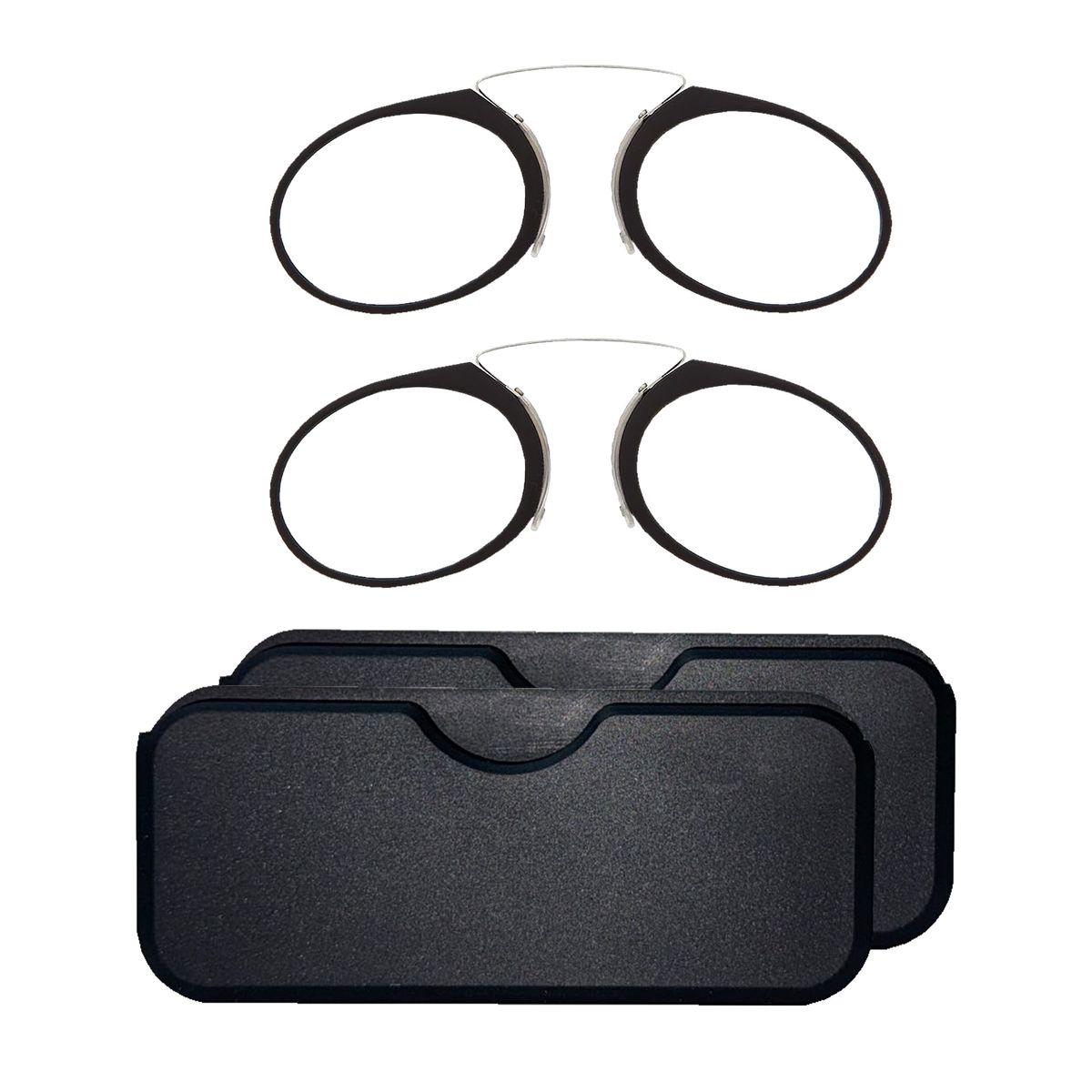 Photos - Glasses & Contact Lenses Private Label Pocket-Stick Slim Reading Glasses with Storage Case - 2PK Black 2.50+ 2PK-BLACK-2.5(2-Pack)