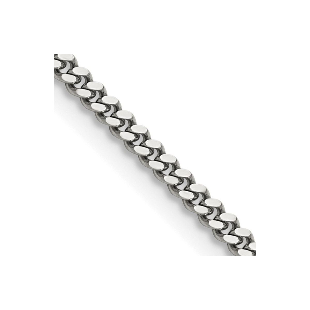 Stainless Steel Polished Chains - Stainless Steel 3mm 22in Curb Chain