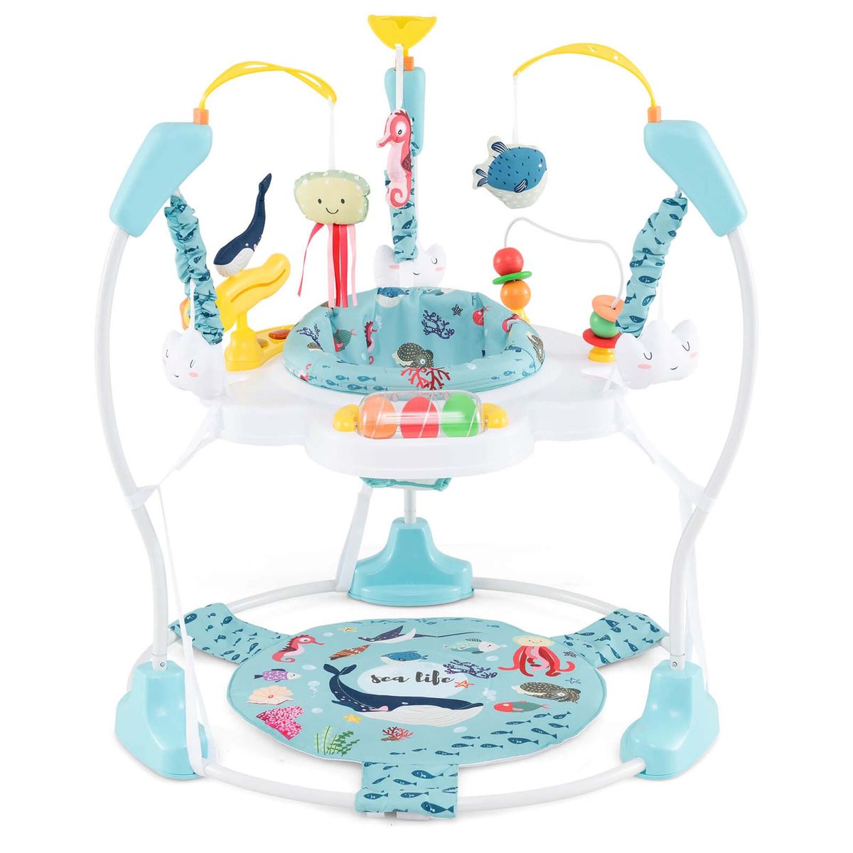 Photos - Other Toys Costway Baby's Adjustable 360° Stationary Activity Center - Navy HCST04761