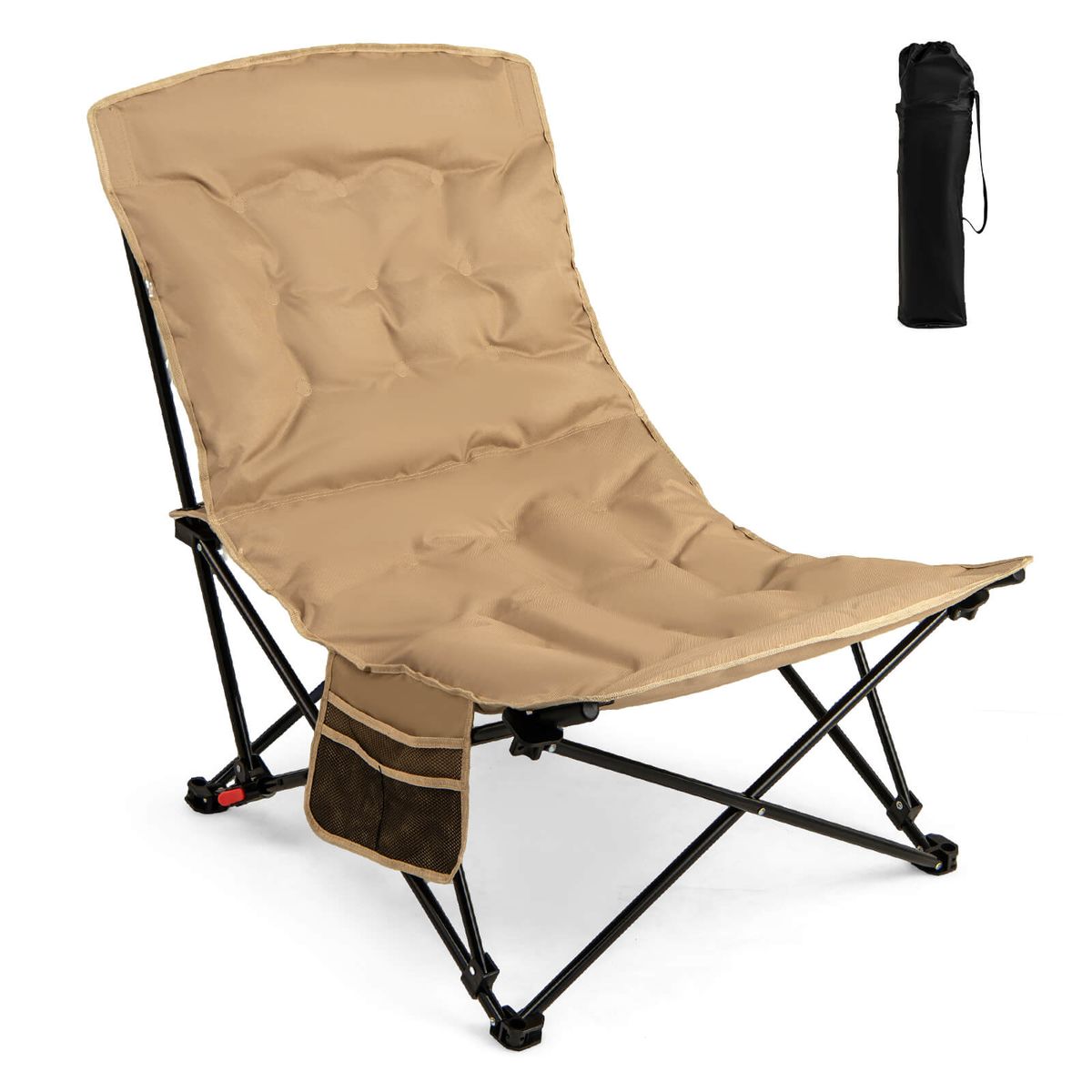 Photos - Outdoor Furniture Costway Portable Folding Camping Chair with Carrying Bag  - 1-Piece HCST08826 (1- or 2-Pack)