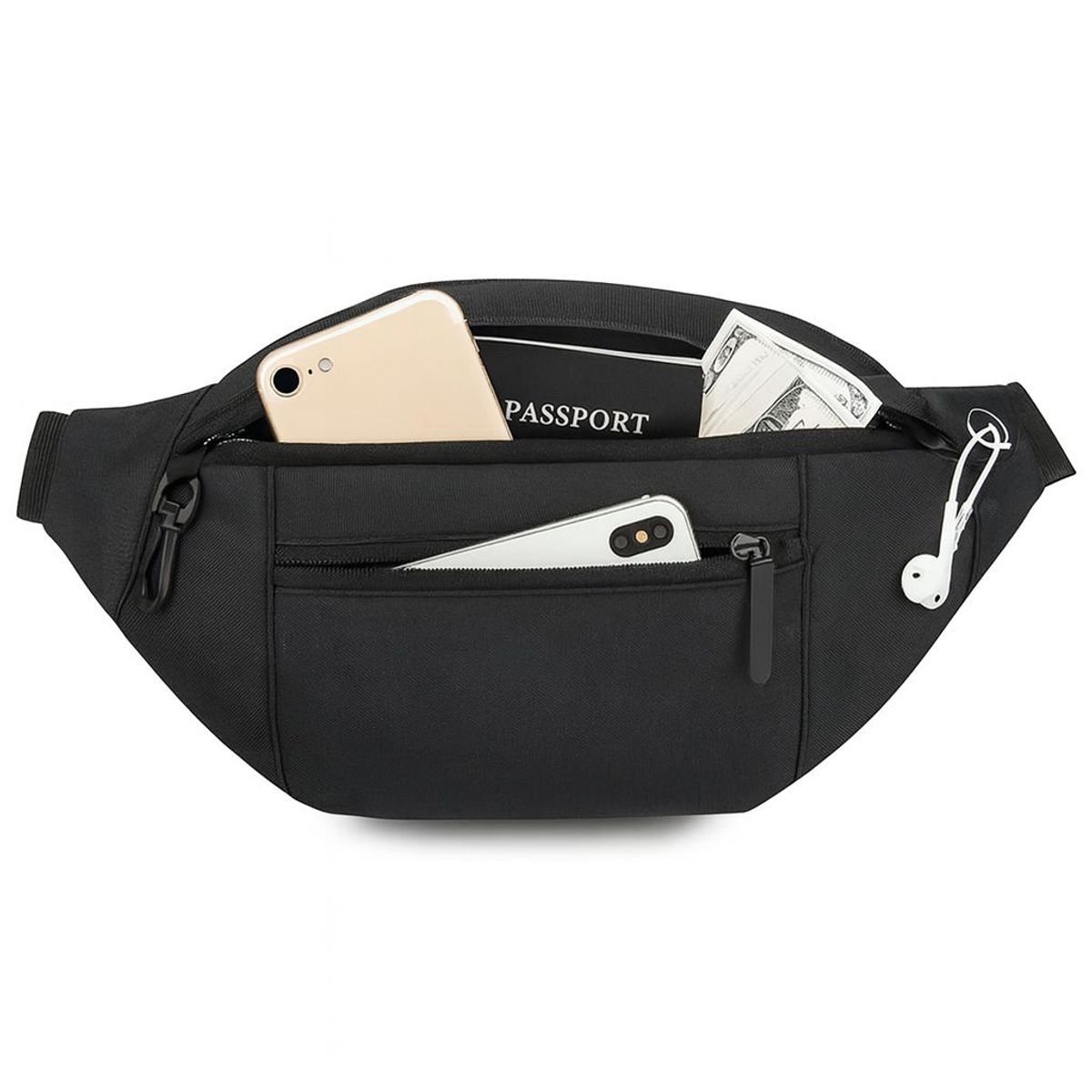 Lightweight Traveler Fanny Pack - Black