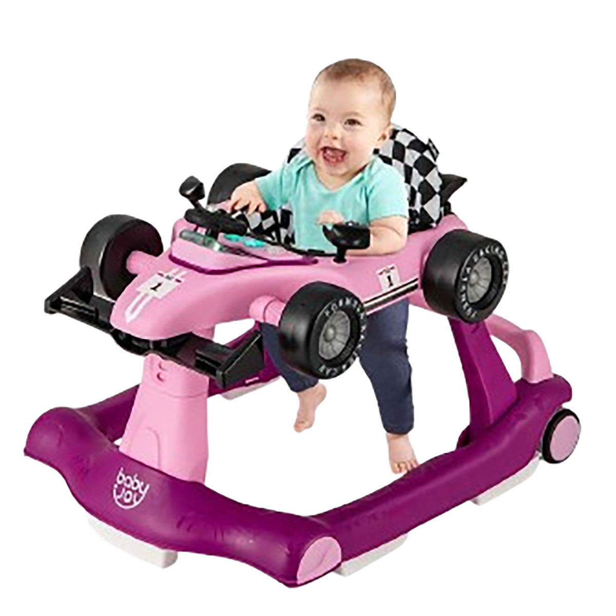 Photos - Other Toys Costway 4-in-1 Foldable Activity Car Baby Walker with Adjustable Height & Speed - Baby Walker -Purple HCST01872 