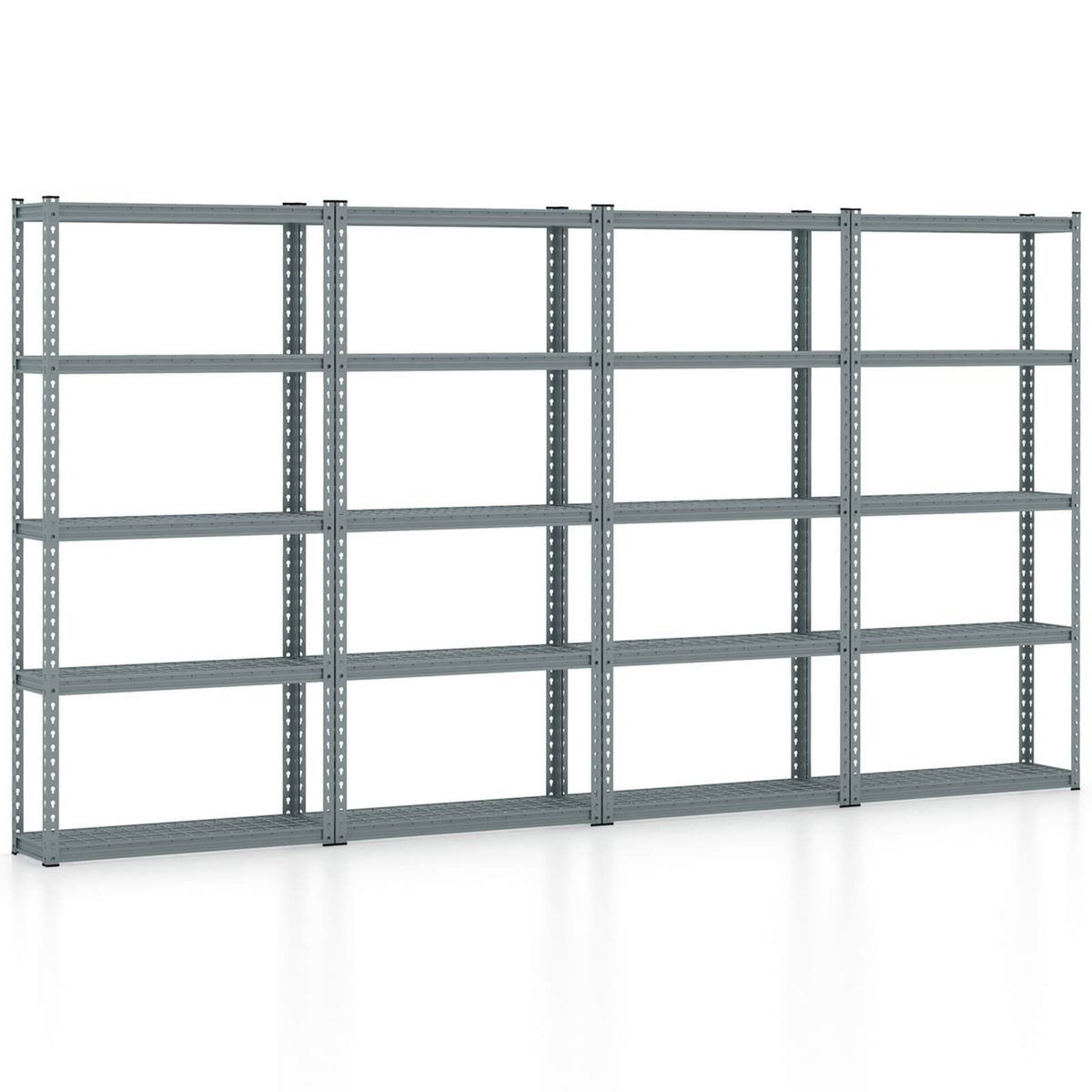 Photos - Wall Shelf Costway 5-Tier Heavy-Duty Shelf Storage - Utility Rack Shelf -4 HCST00434 (1 to 4-Pack)