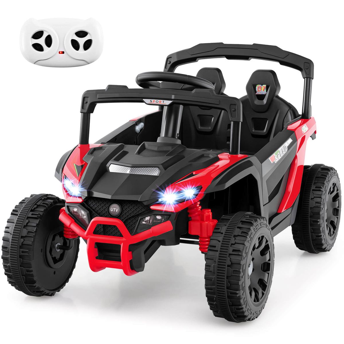 Photos - Kids Electric Ride-on Costway Kids 12V Ride On Car with Remote Control - Red HCST09434