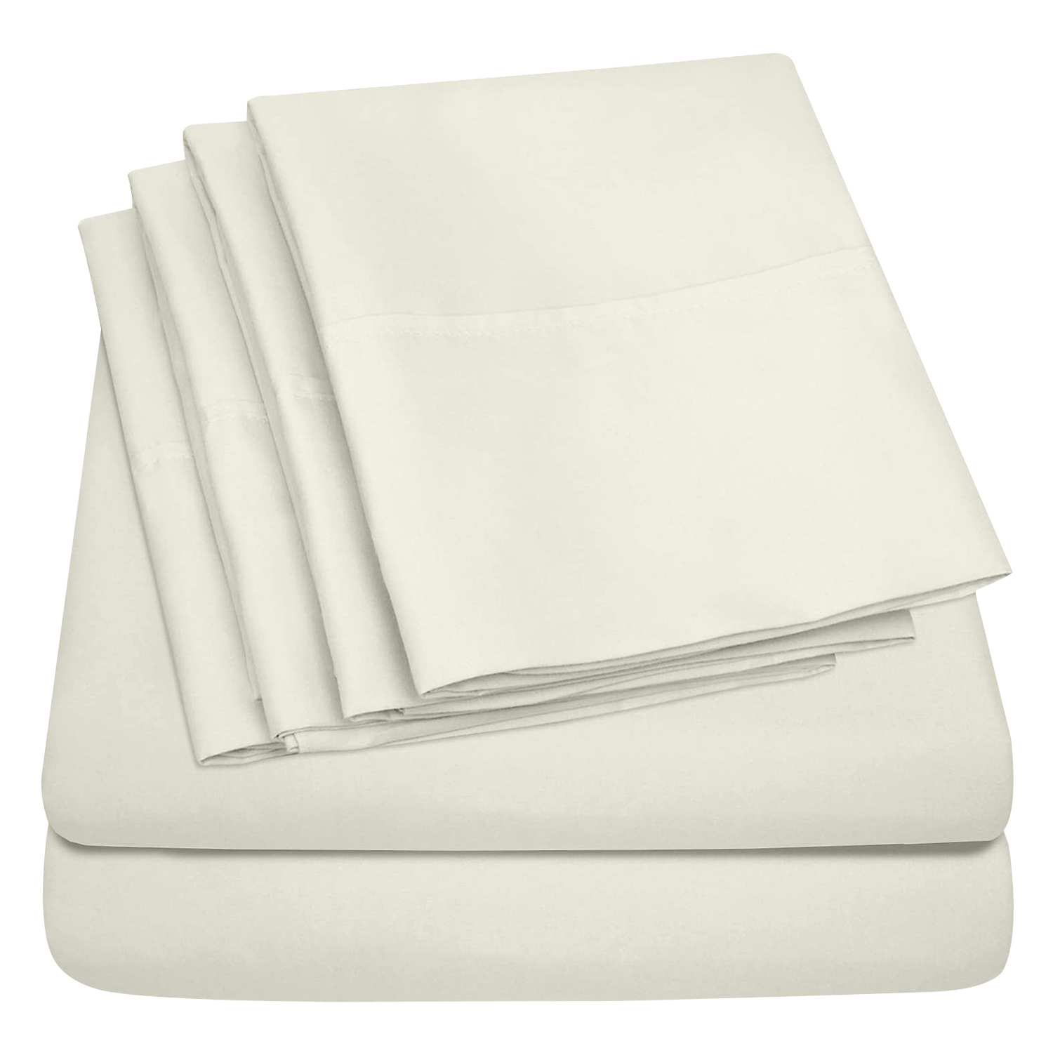 Photos - Bed Linen LUXURY LIVING Lightweight Microfiber Bed Sheet  - Vanilla / Queen SB-BSHEET-VAN-Q(6-Piece Set)
