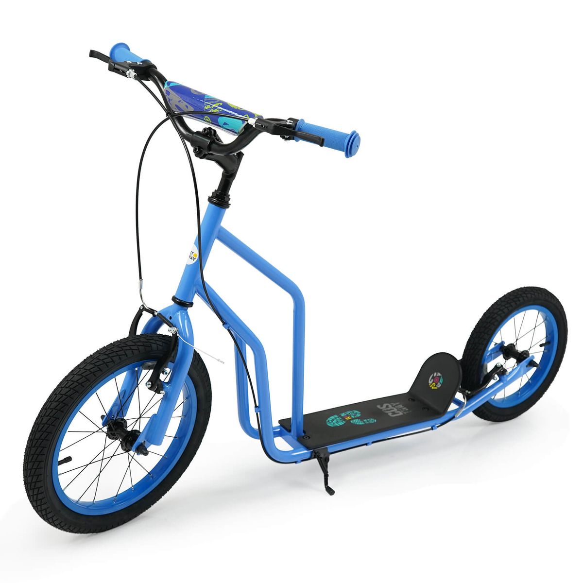 Photos - Scooter Costway Youth with Adjustable Handlebar - Navy HCST10738