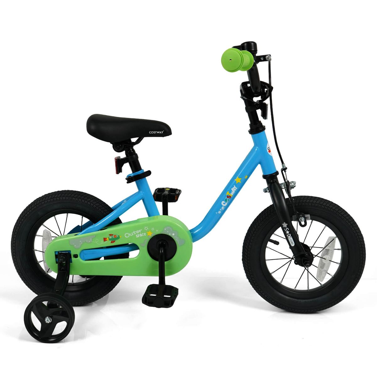 Photos - Bike Costway Kids Bicycle with Adjustable Seat  - Navy-14-Inch HCST10259 (12", 14", or 16")