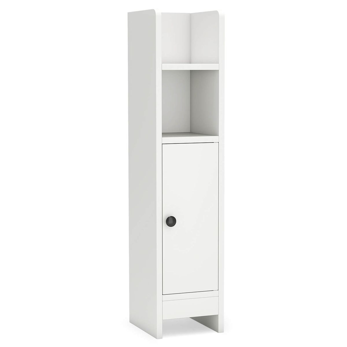 Photos - Wardrobe Costway Bathroom Storage Cabinet with Adjustable Shelf - White HCST08310 