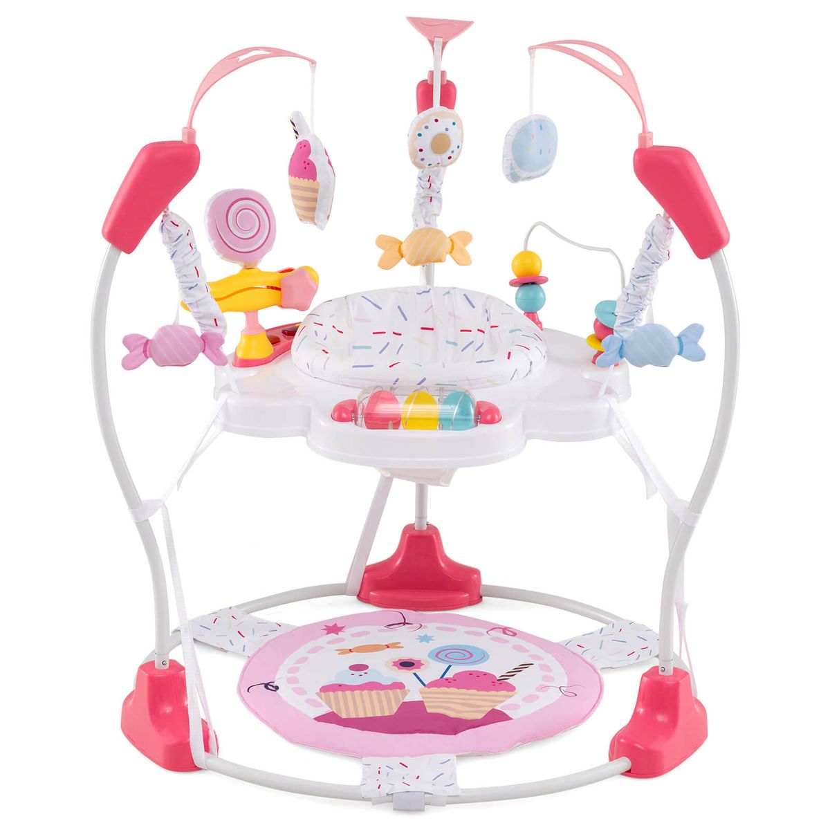 Photos - Other Toys Costway Baby's Adjustable 360° Stationary Activity Center - Pink HCST08765 