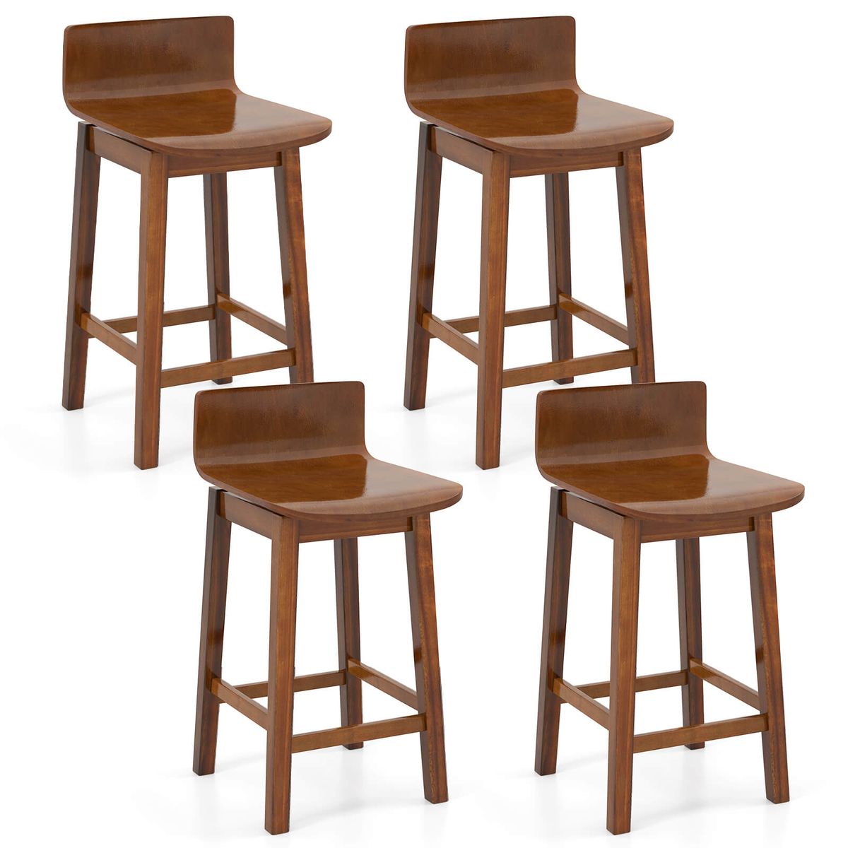 Photos - Chair Costway 24.5" Counter Height Bar Stools  - Bar Stools-4 HCST06779 (Set of 2 or 4)