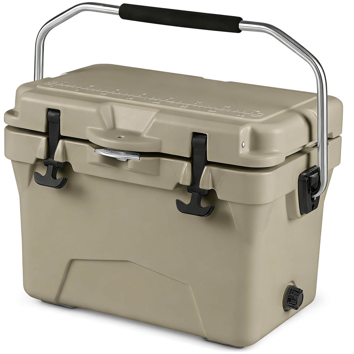 Photos - Fridge Costway Portable Hard Cooler - 20 L Cooler-Khaki HCST12218 