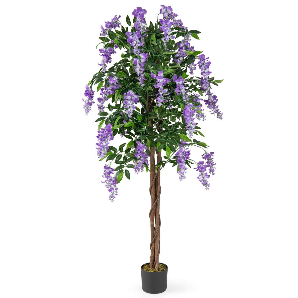 Photos - Other Decoration Costway 5.5 ft Artificial Wisteria Tree - Purple- 1-Pack HCST06964 