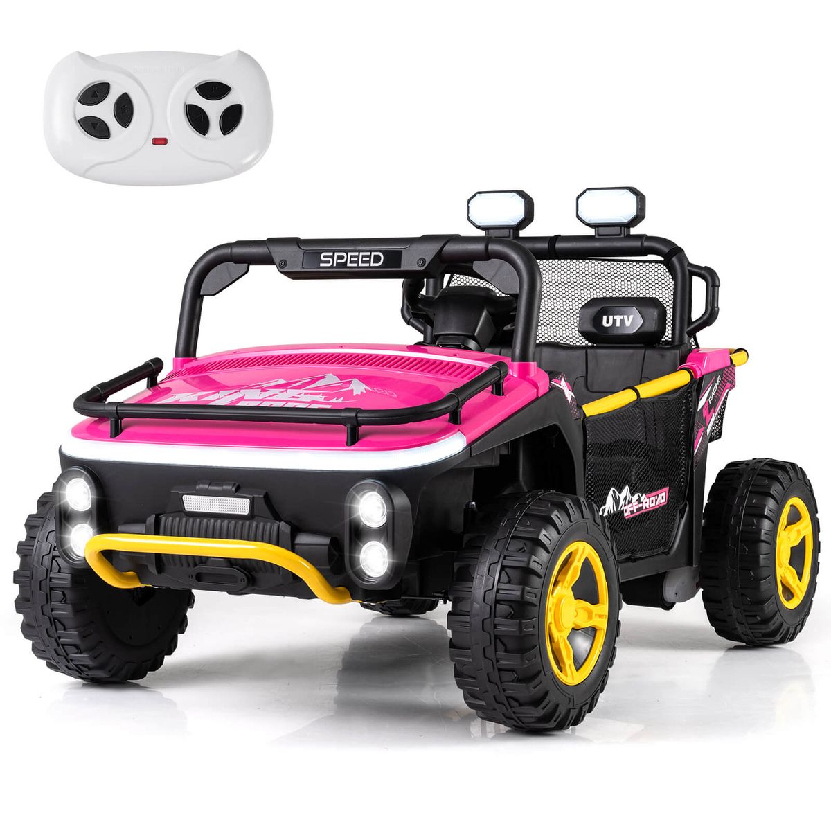 Photos - Kids Electric Ride-on Costway 24V 2-Seater Ride-On UTV Truck Car with Remote - Pink HCST11640 