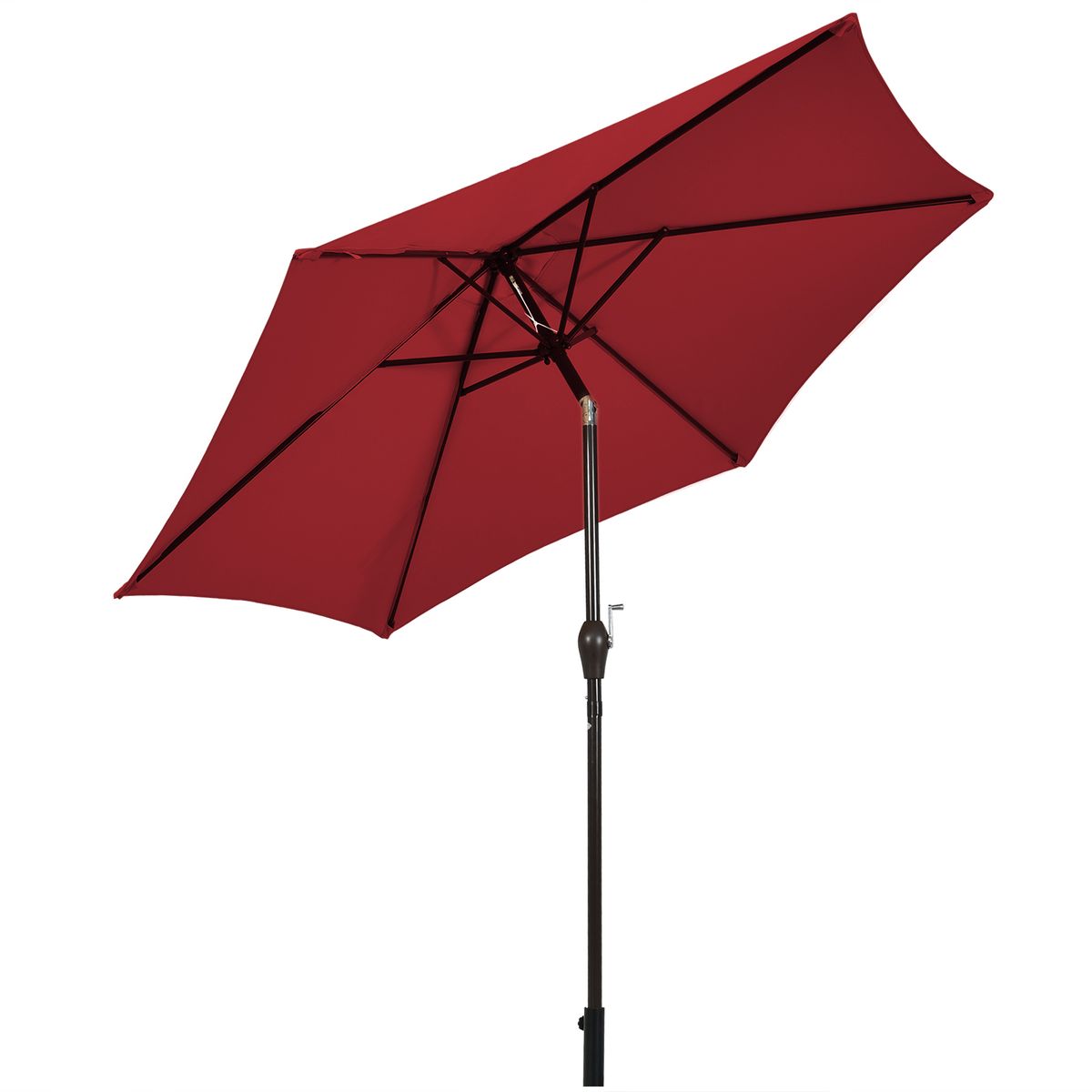 Photos - Parasol Costway 8-foot Patio Umbrella - Burgundy HWM000266 