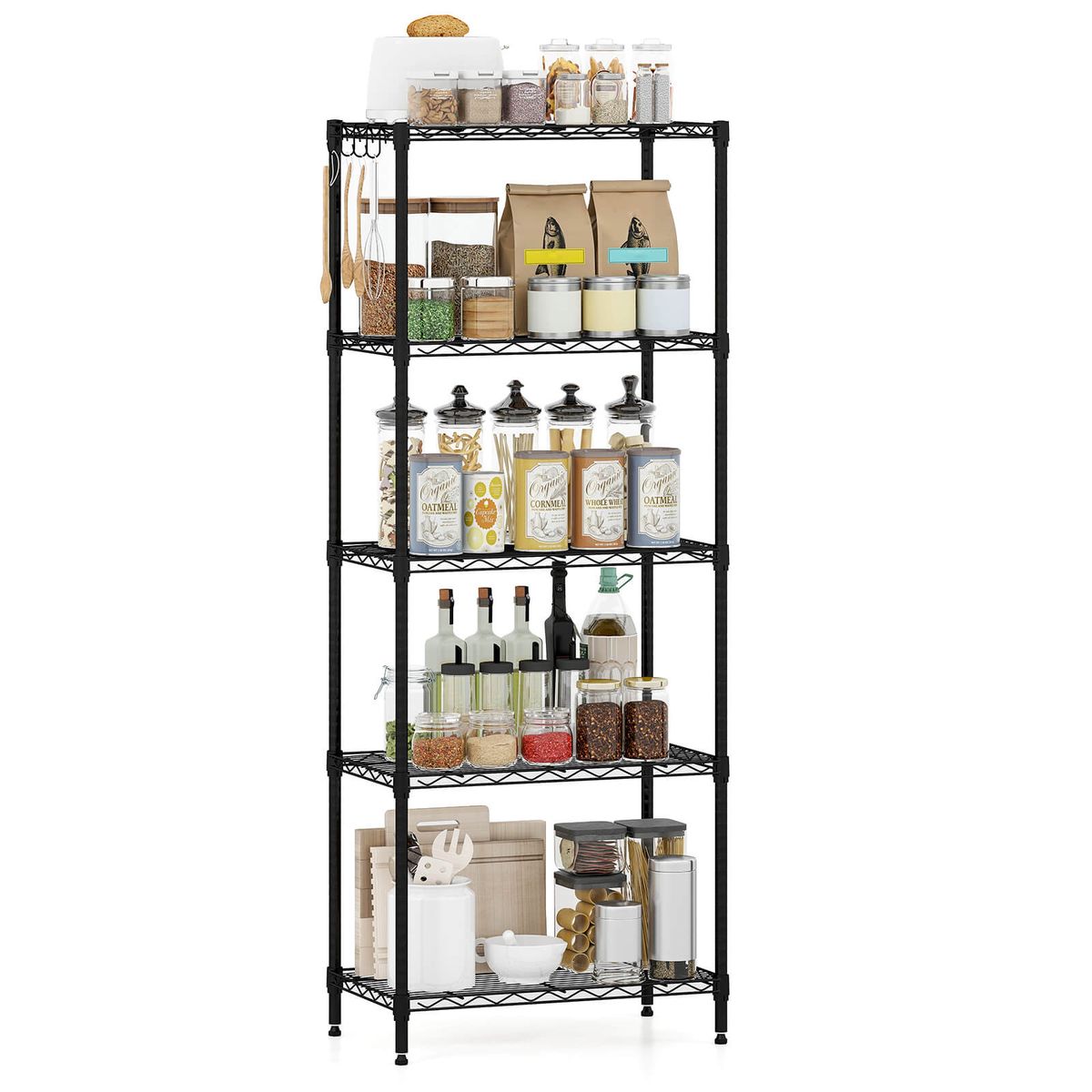 Photos - Display Cabinet / Bookcase Costway Metal Storage Shelving Unit  - 5-Tier 750 LBS -1 HCST11620 (3-6 Tiers)