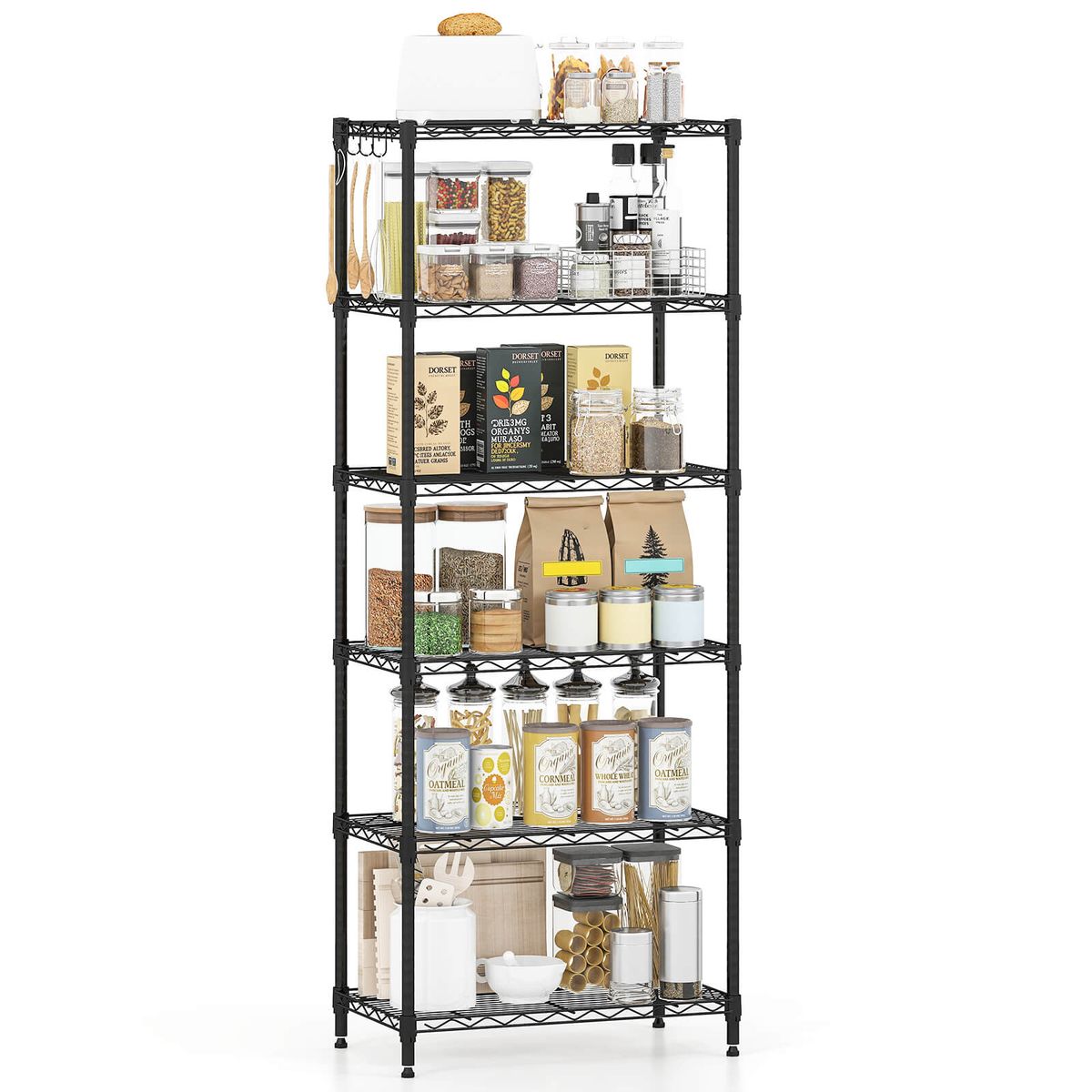 Photos - Display Cabinet / Bookcase Costway Metal Storage Shelving Unit  - 6-Tier 900 LBS-1 HCST11619 (3-6 Tiers)