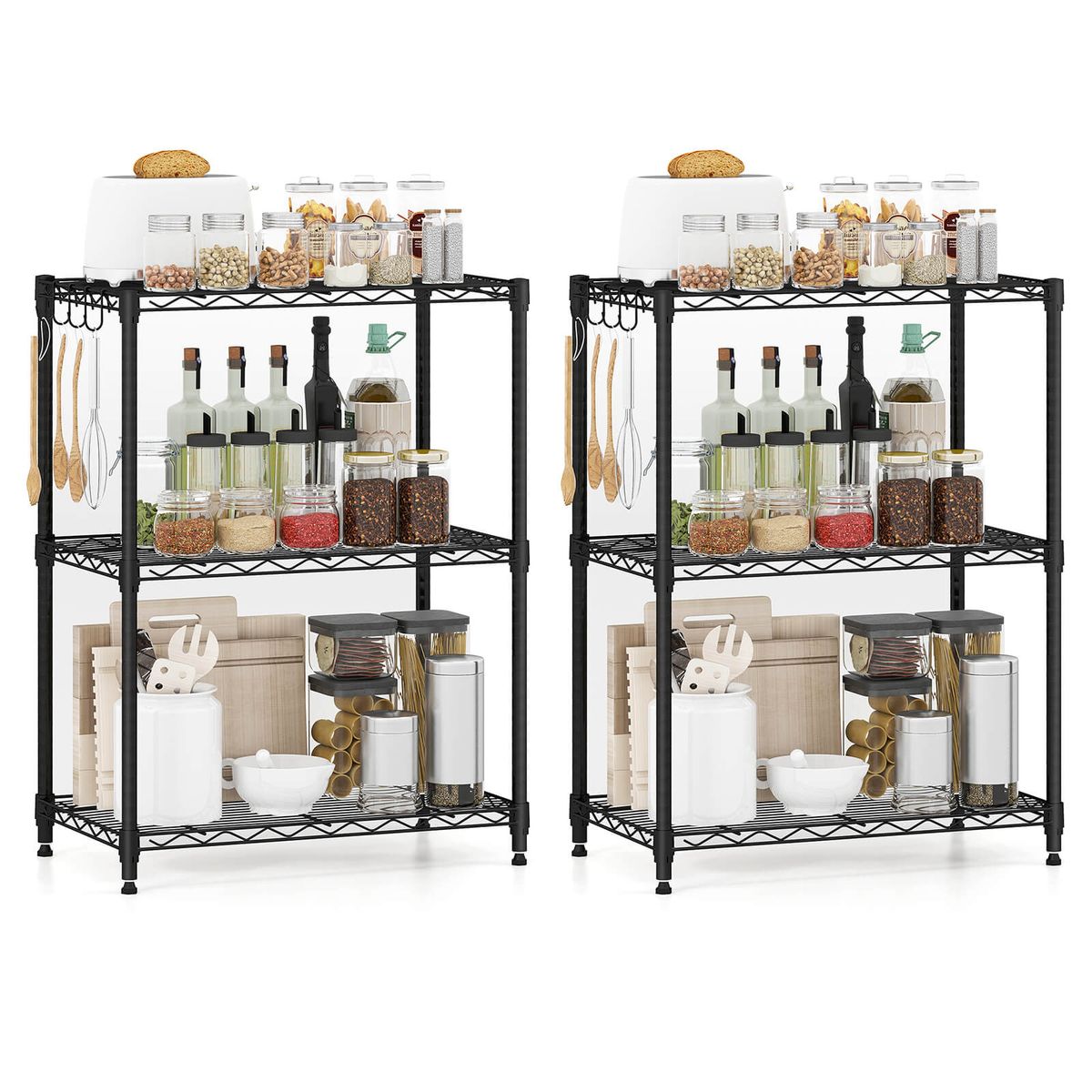 Photos - Display Cabinet / Bookcase Costway Metal Storage Shelving Unit  - 3-Tier 450 LBS -2 HCST12539 (3-6 Tiers)