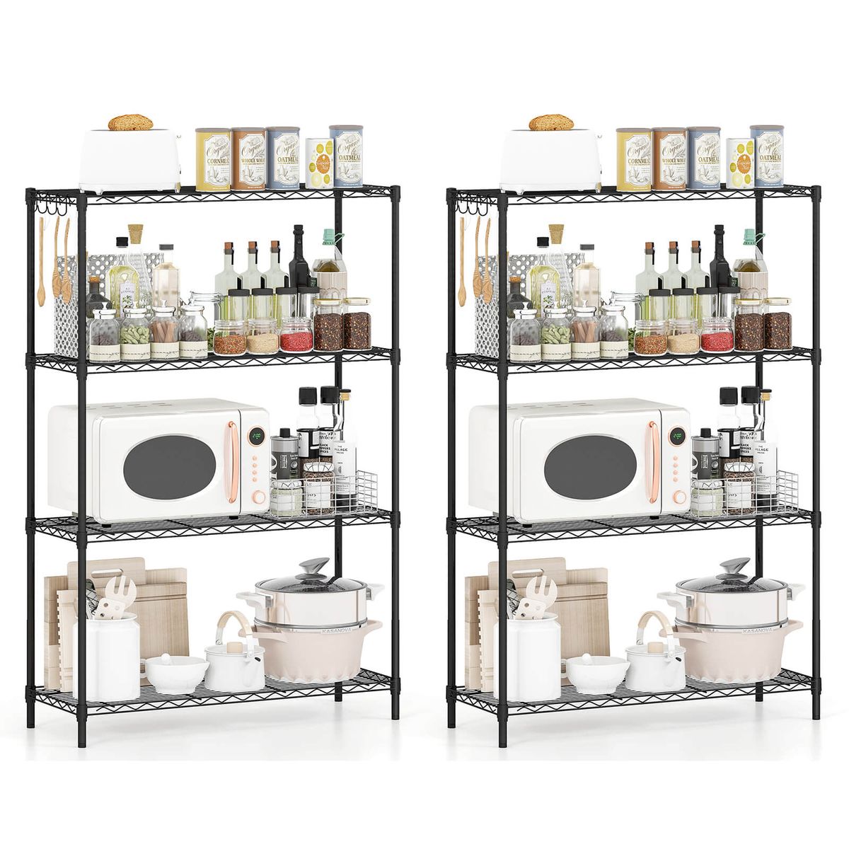 Photos - Display Cabinet / Bookcase Costway Metal Storage Shelving Unit  - 4-Tier 600 LBS-2 HCST12538 (3-6 Tiers)