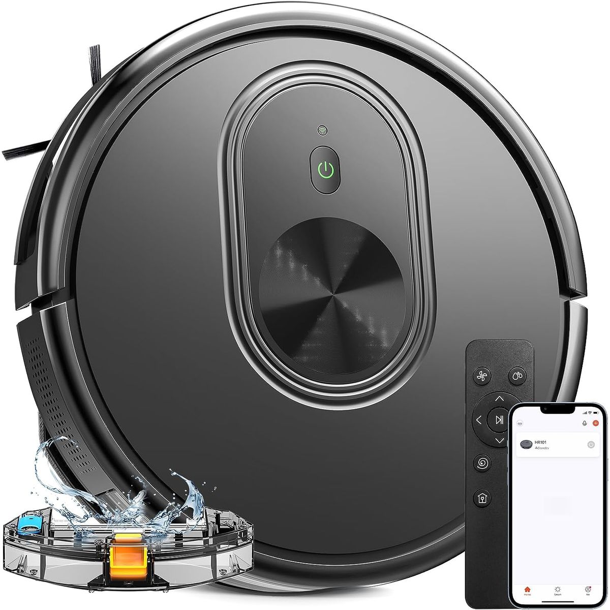 Photos - Vacuum Cleaner Xiebro 3-in-1 Robot Vacuum and Mop Combo - Black HR101-BLACK
