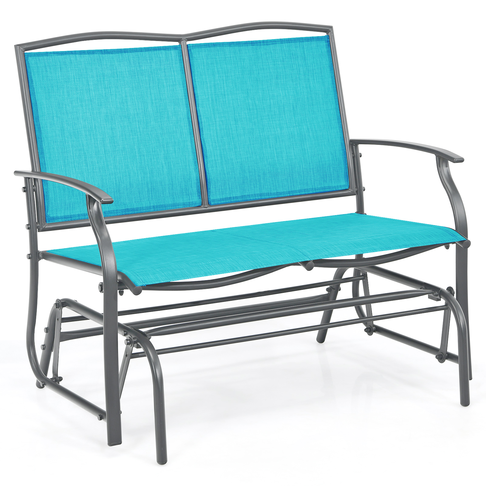 Photos - Garden Furniture Costway 2-Person Rocking Patio Glider - Turquoise HCST13699 