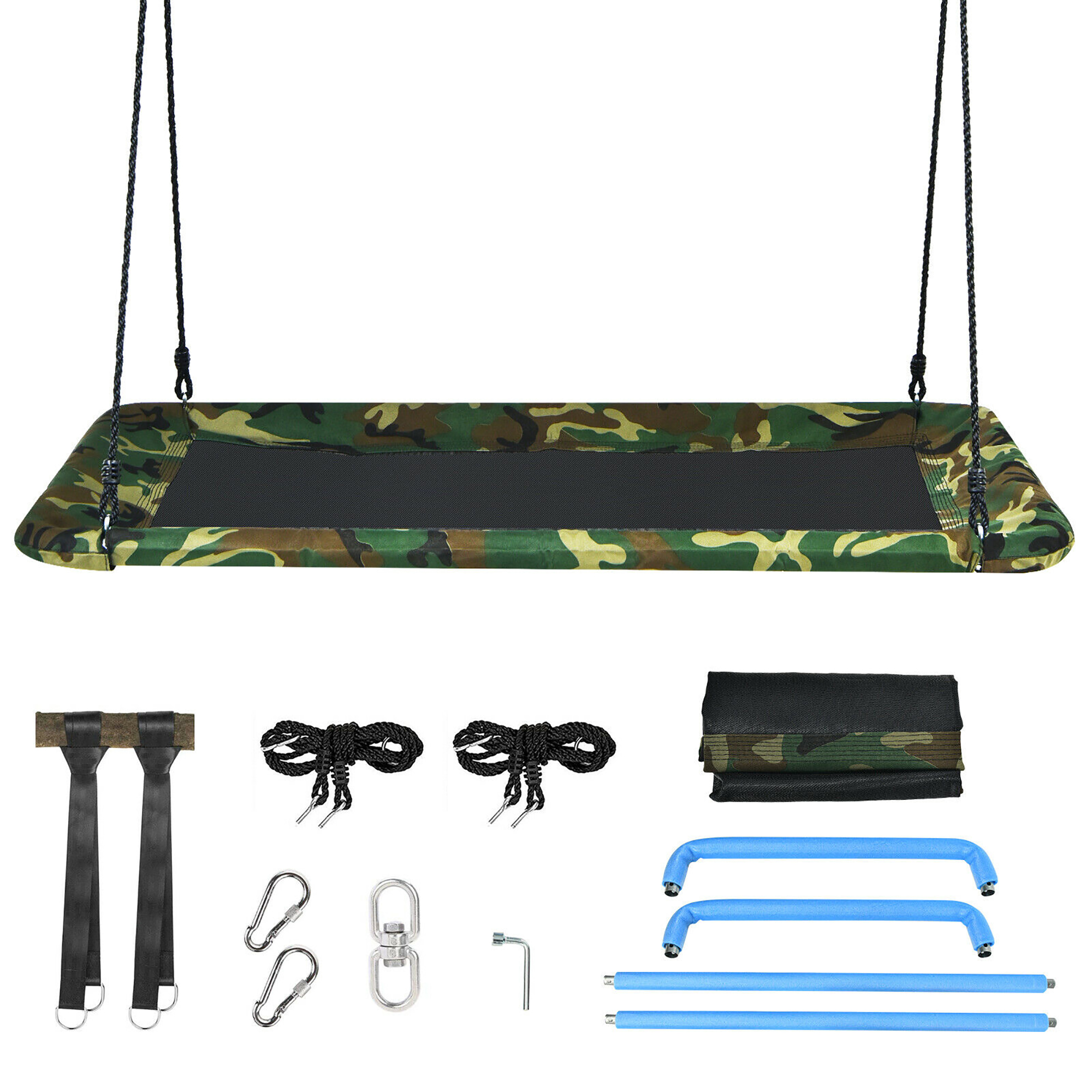 Photos - Swing / Rocking Chair Costway Giant 60-Inch Outdoor Platform Swing - Tree Swing-Camo Green OP70630AG 