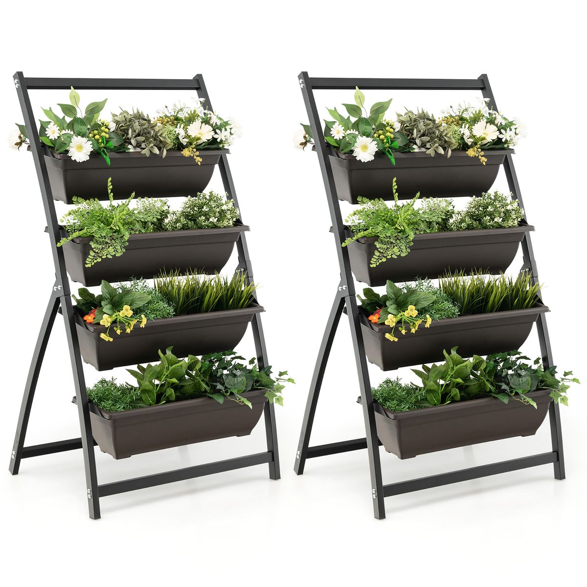 Photos - Flower Pot Costway 4-Tier Vertical Raised Garden Bed Planter - 2PCS 4 FT 4-Tier Verti 2*GT3901 (1- or 2-Pack)