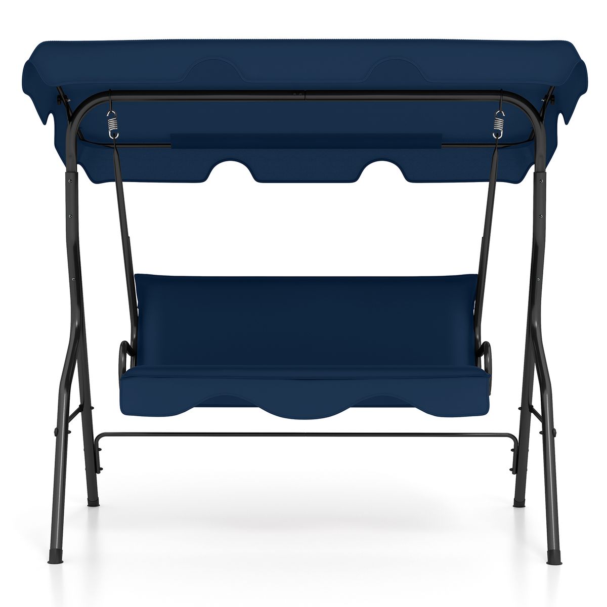 Photos - Canopy Swing Costway 3-Seat Patio Canopy Glider Swing - Navy HCST02463 