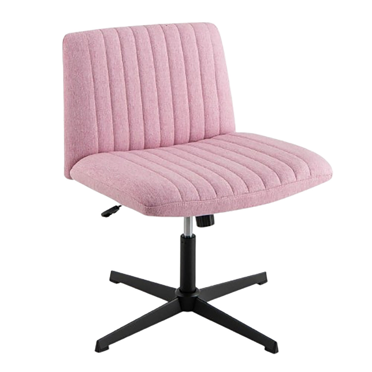 Photos - Computer Chair Costway Adjustable-Height Crisscross Legged Chair without Wheels - Criss Cross -Pink HCST03686 