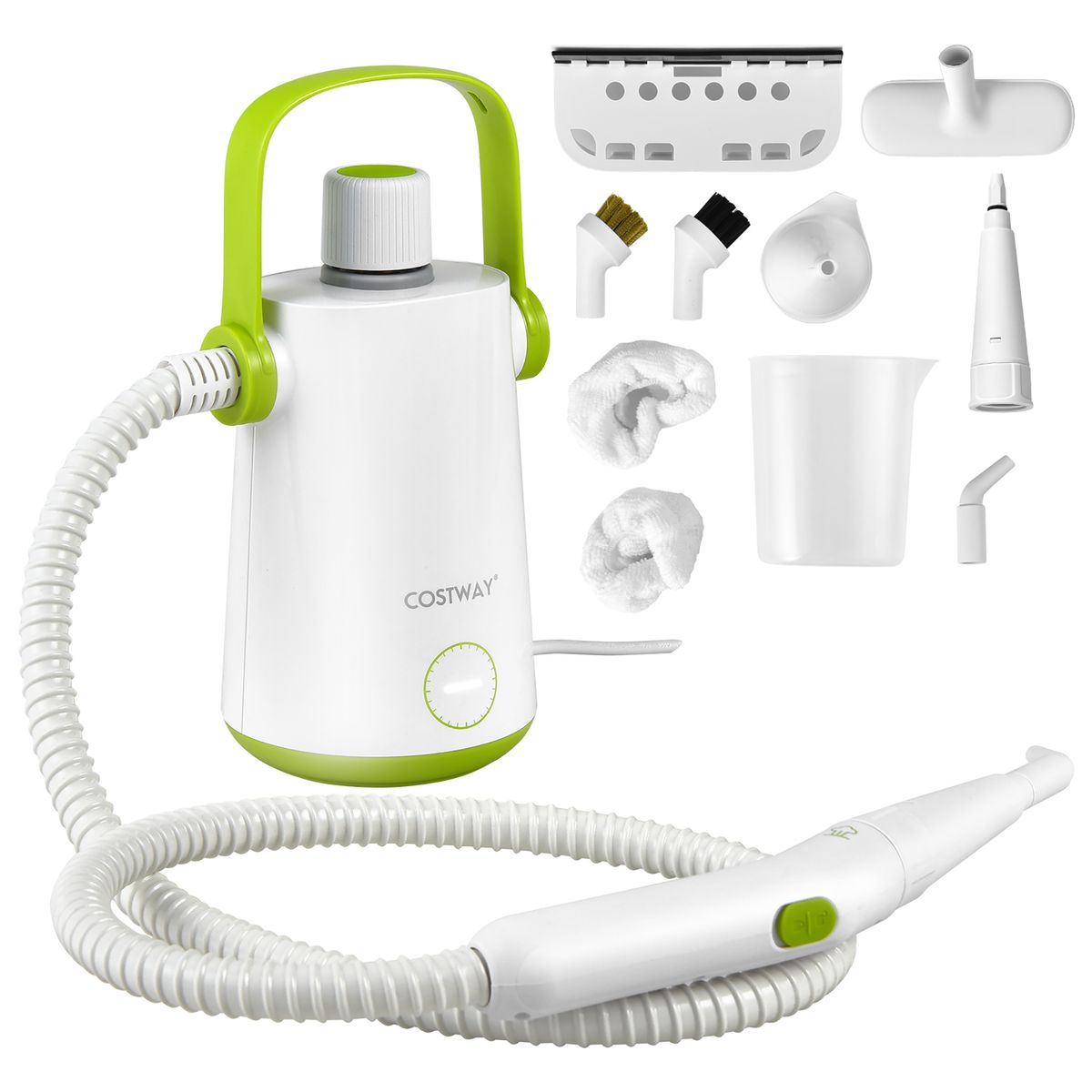 Photos - Steam Cleaner Costway 1000W Multifunction Portable Hand-Held  with 10 Accessories - Cleaner -ls ES10095US-LS 