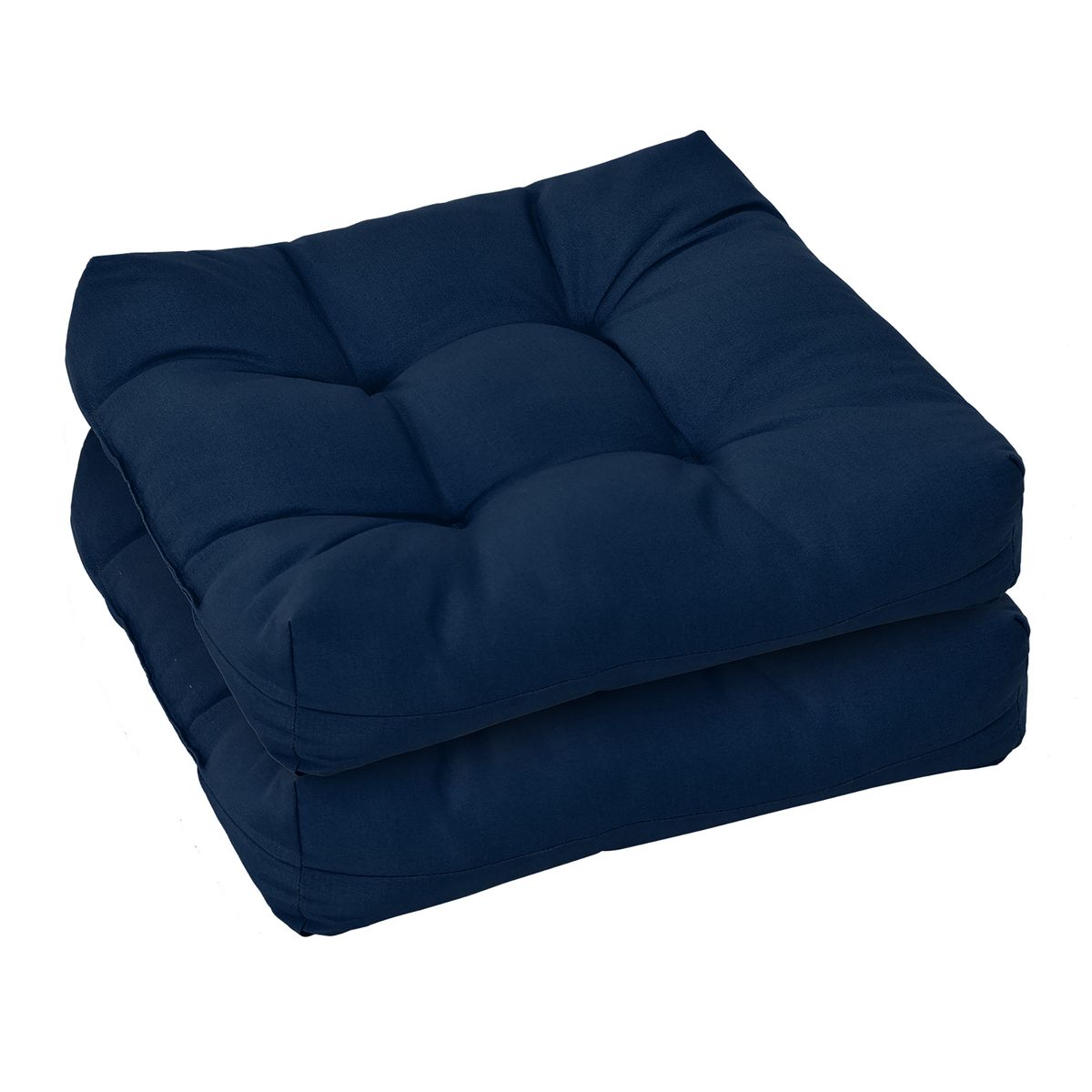 Photos - Pillow Costway 21'' x 21'' Indoor/Outdoor Seat Cushion Pads  - Navy HW67234NY (2-Pack)