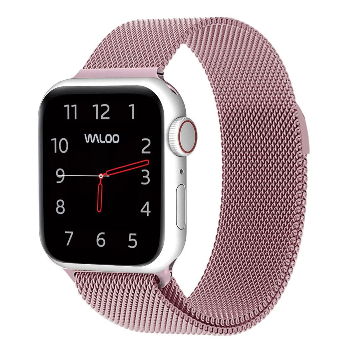 Photos - Watch Strap Waloo Products Waloo Magnetic Mesh Band for Apple Watch Series 1-9 - 42/44/45/49mm / Rose Gold W-10132
