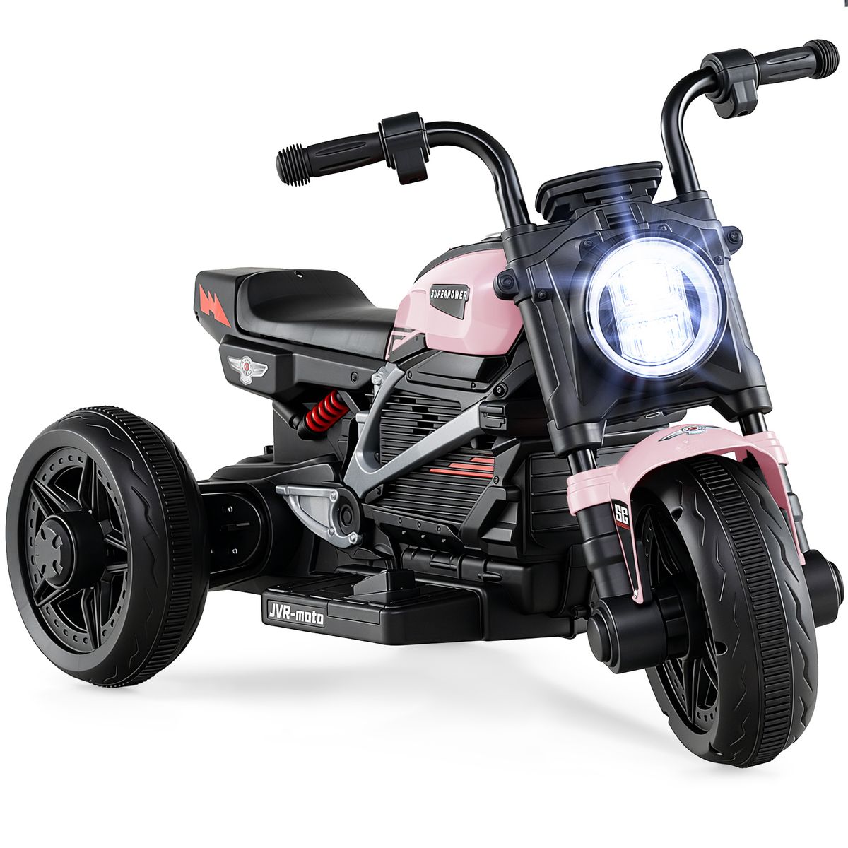 Photos - Kids Electric Ride-on Costway Kids' Ride-On Motorcycle - Pink & Black HCST12265 