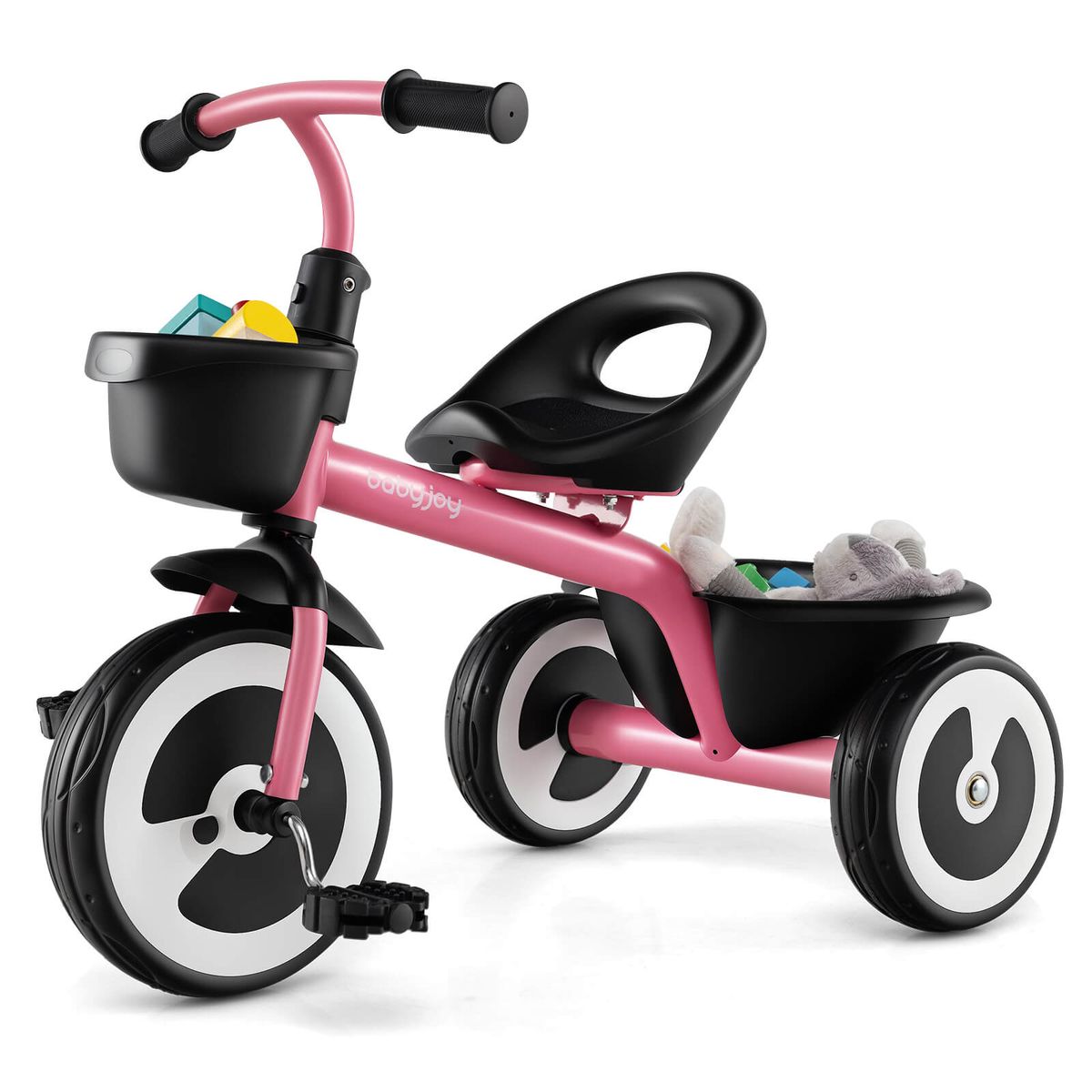 Photos - Toy Car Costway Toddler Trike with Adjustable Seat - Pink HCST07295