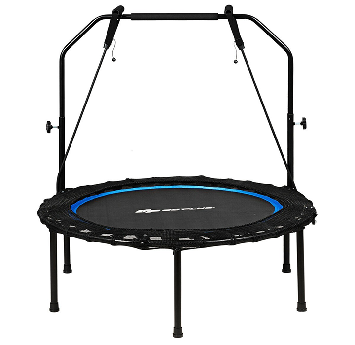 Photos - Trampoline Costway Foldable 40-Inch Fitness  with Resistance Bands - Blue SP37176BL 