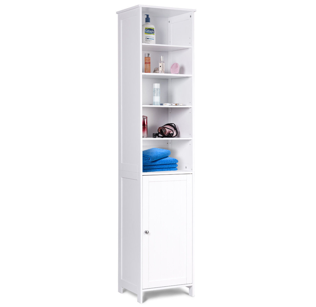 Photos - Wardrobe Costway 72-inch Freestanding Storage Cabinet with 5 Shelves - White HW5661 